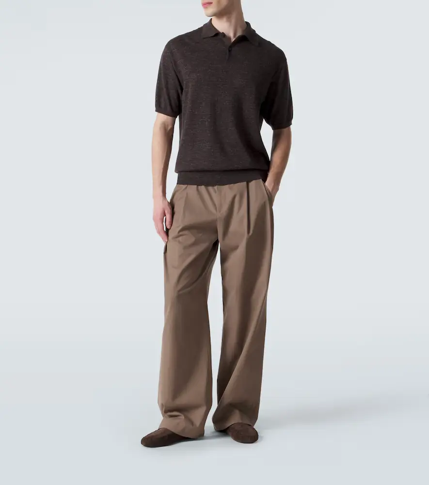 The Row Borges cashmere, silk, and linen polo shirt | Thumbnail 5 The Row Borges cashmere, silk, and linen polo shirt | Thumbnail 5