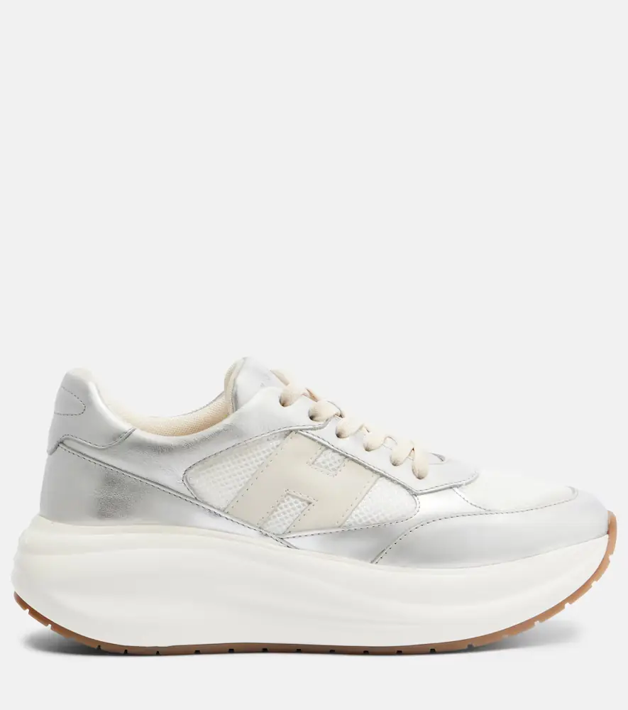 Hogan Maxi I Active leather-trimmed sneakers | Thumbnail 3 Hogan Maxi I Active leather-trimmed sneakers | Thumbnail 3