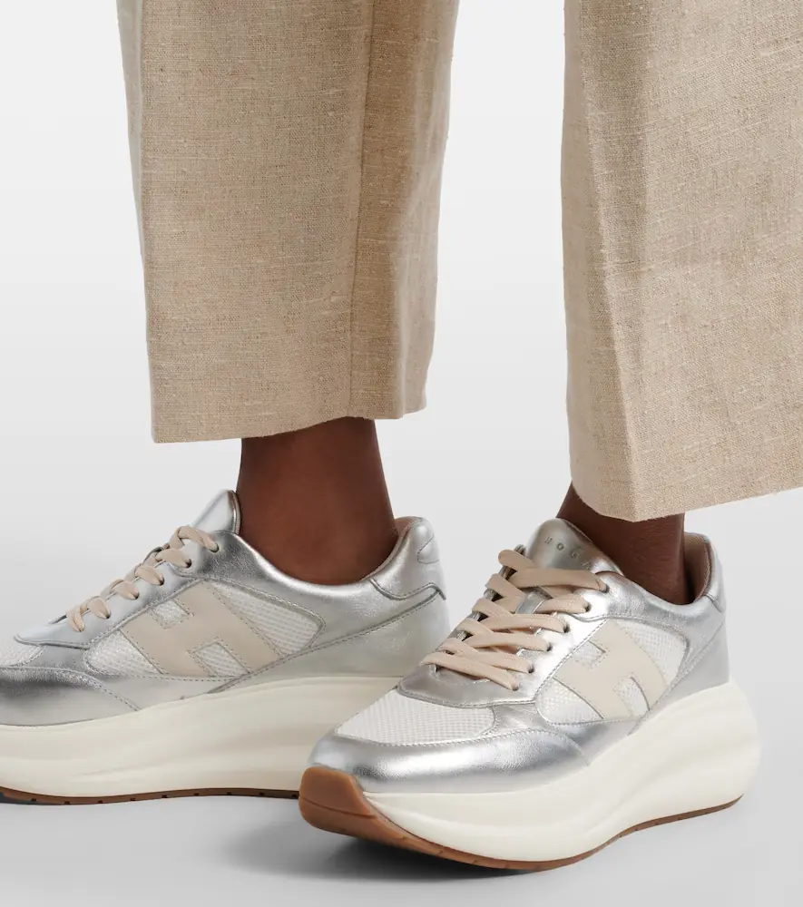 Hogan Maxi I Active leather-trimmed sneakers | Thumbnail 5 Hogan Maxi I Active leather-trimmed sneakers | Thumbnail 5