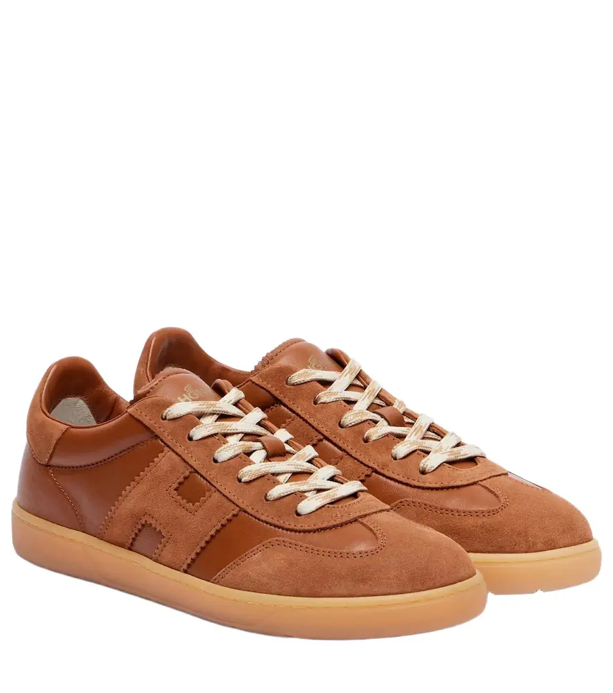 Hogan Cool suede-trimmed leather sneakers | Image 1 Hogan Cool suede-trimmed leather sneakers | Image 1