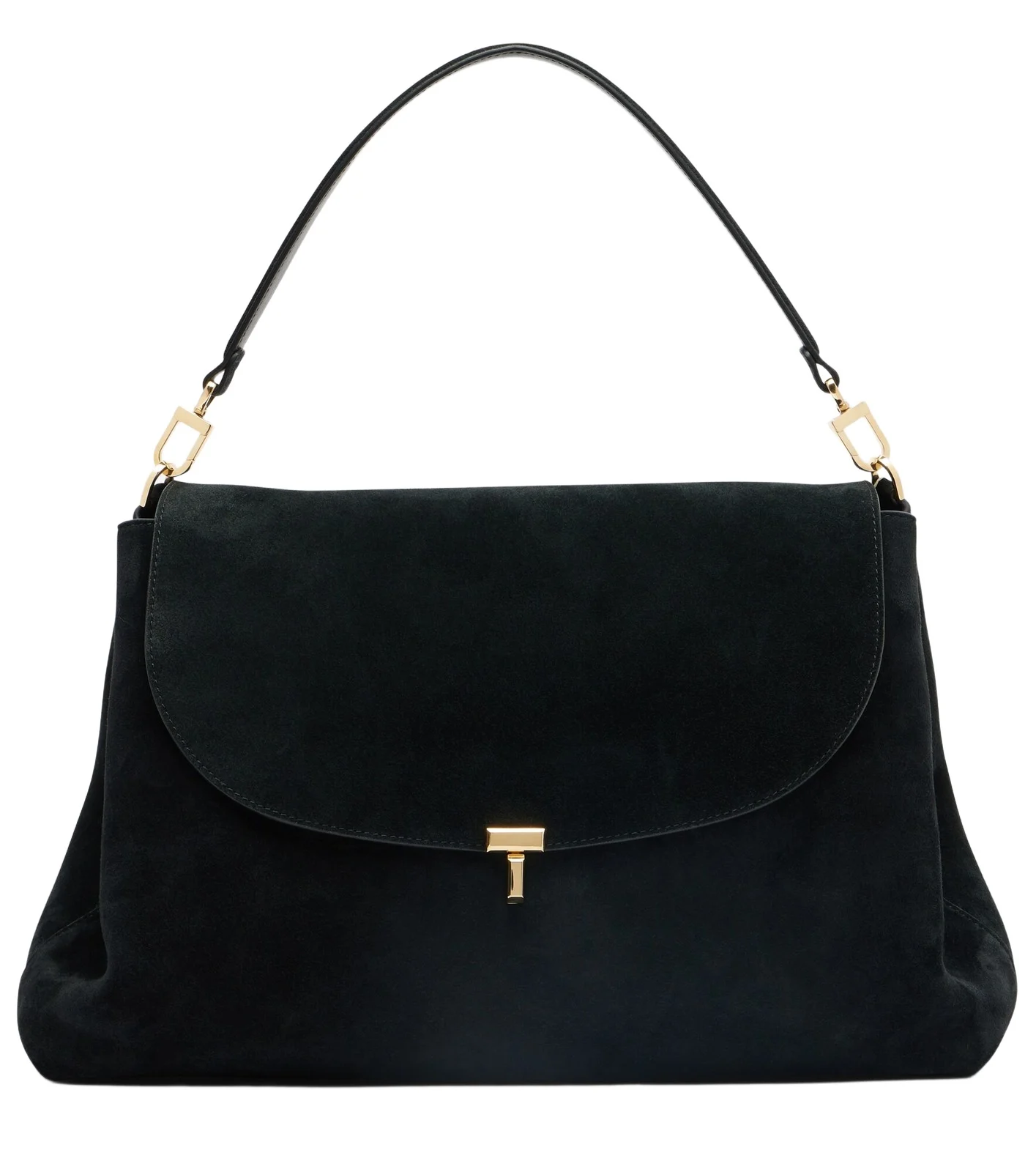 T-Lock suede shoulder bag