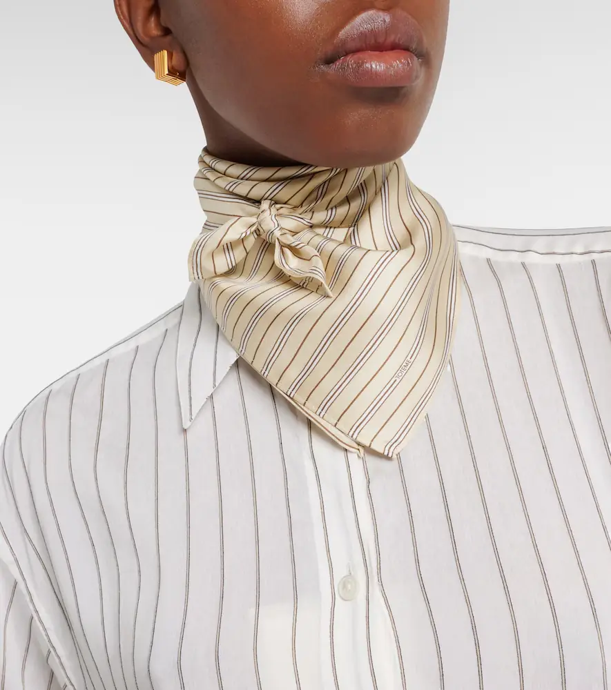Toteme Striped silk scarf | Thumbnail 4