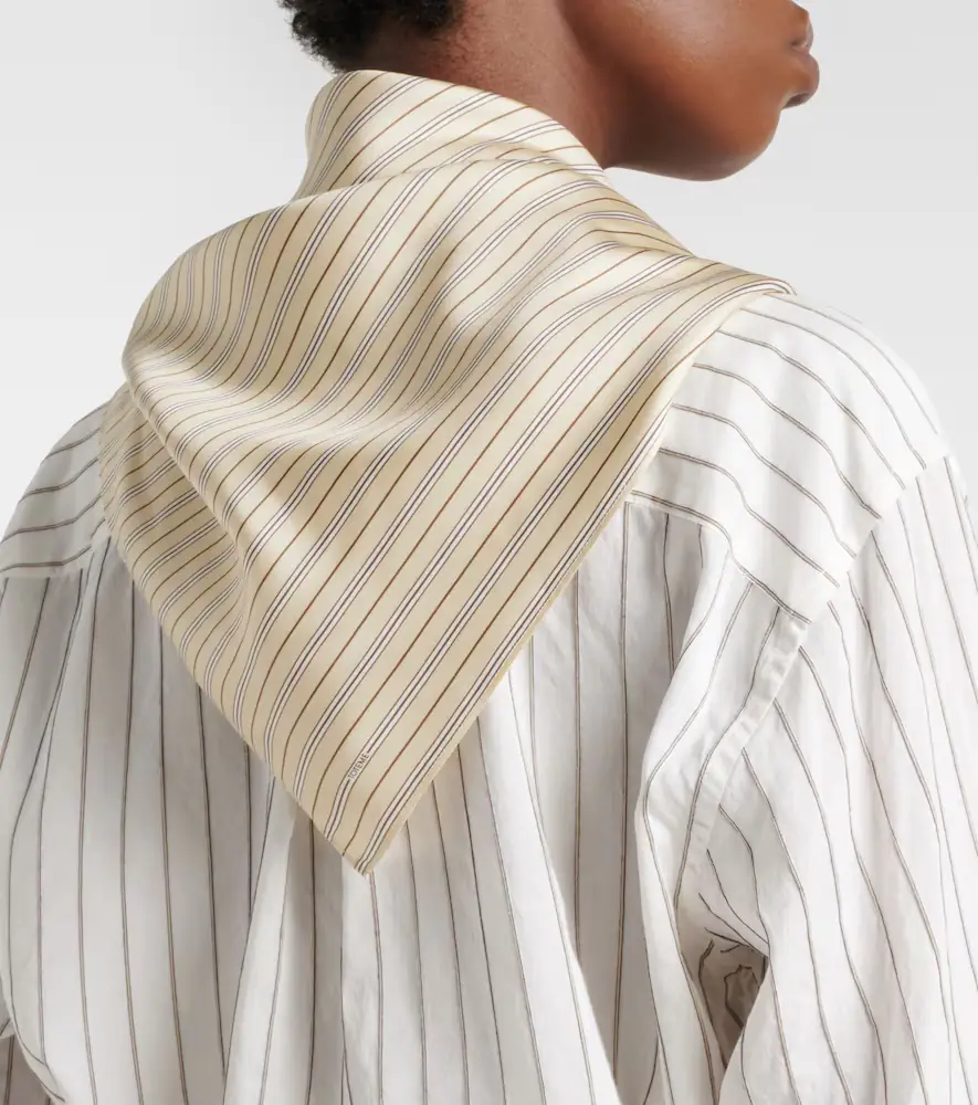 Toteme Striped silk scarf | Thumbnail 5