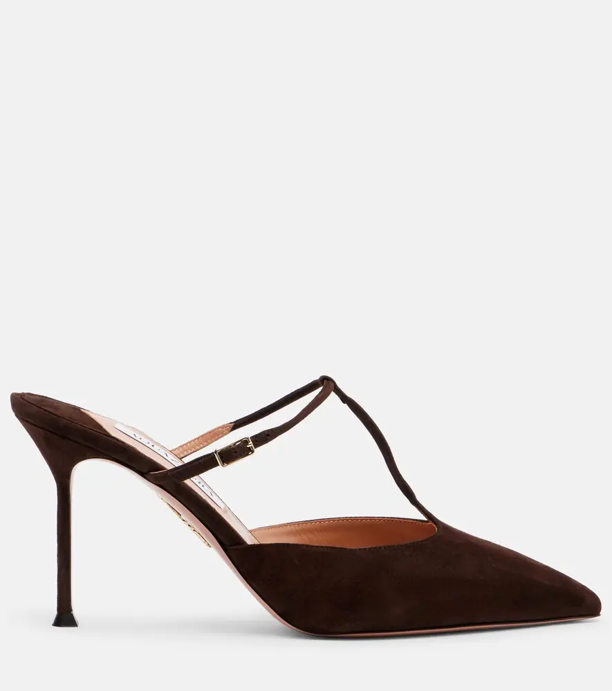 Aquazzura Sorbonne 85 suede mules | Thumbnail 2