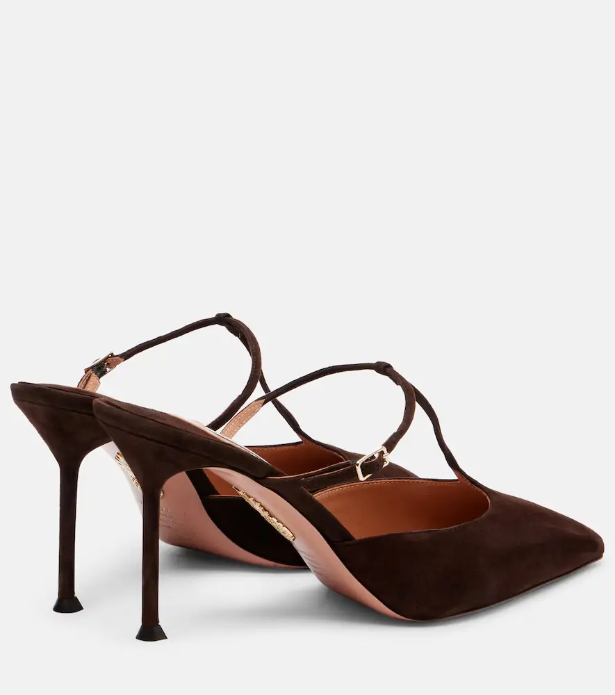 Aquazzura Sorbonne 85 suede mules | Thumbnail 4