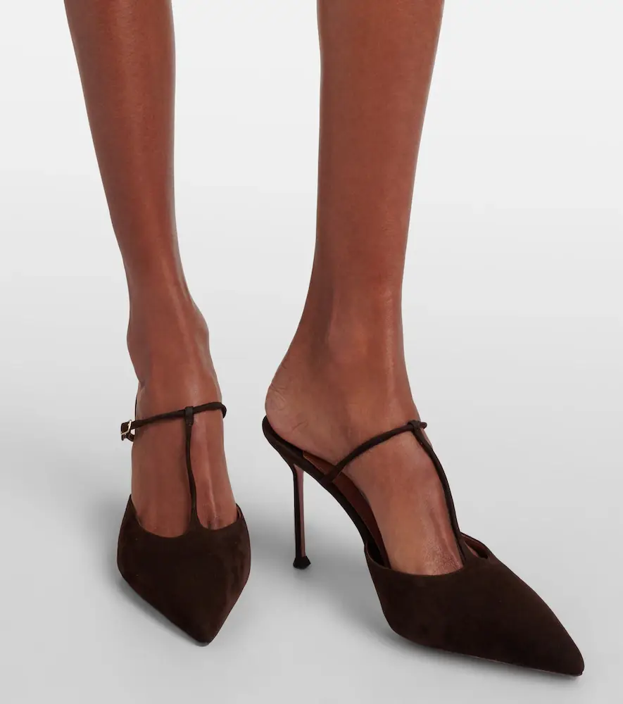Aquazzura Sorbonne 85 suede mules | Thumbnail 6