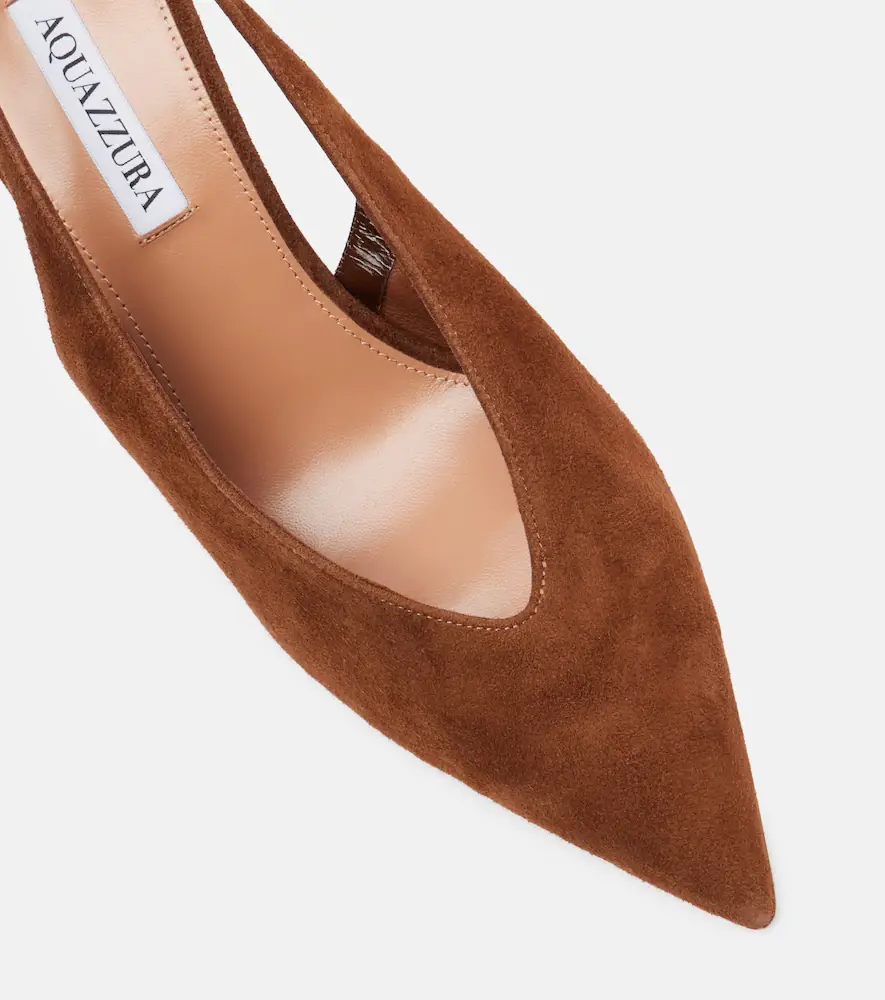 Aquazzura Voltaire 85 suede slingback pumps | Thumbnail 4 Aquazzura Voltaire 85 suede slingback pumps | Thumbnail 4