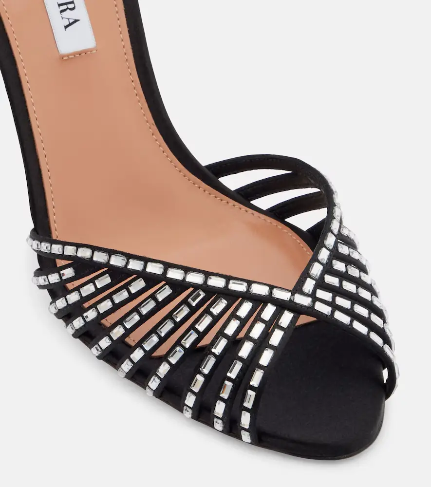 Aquazzura Hold Me 85 crystal-embellished sandals | Thumbnail 2