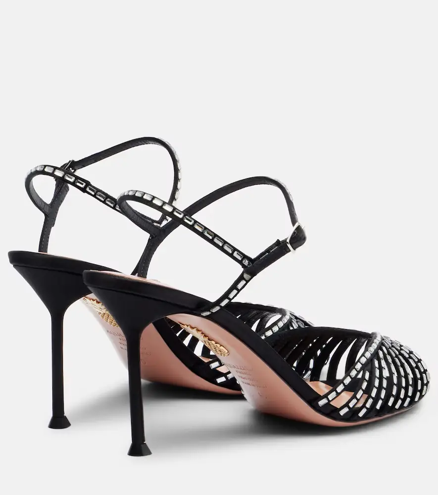 Aquazzura Hold Me 85 crystal-embellished sandals | Thumbnail 3