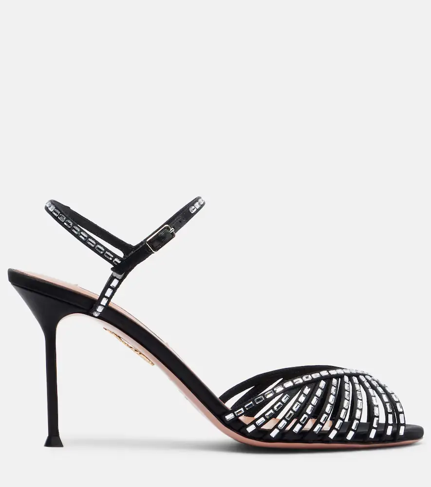 Aquazzura Hold Me 85 crystal-embellished sandals | Thumbnail 4