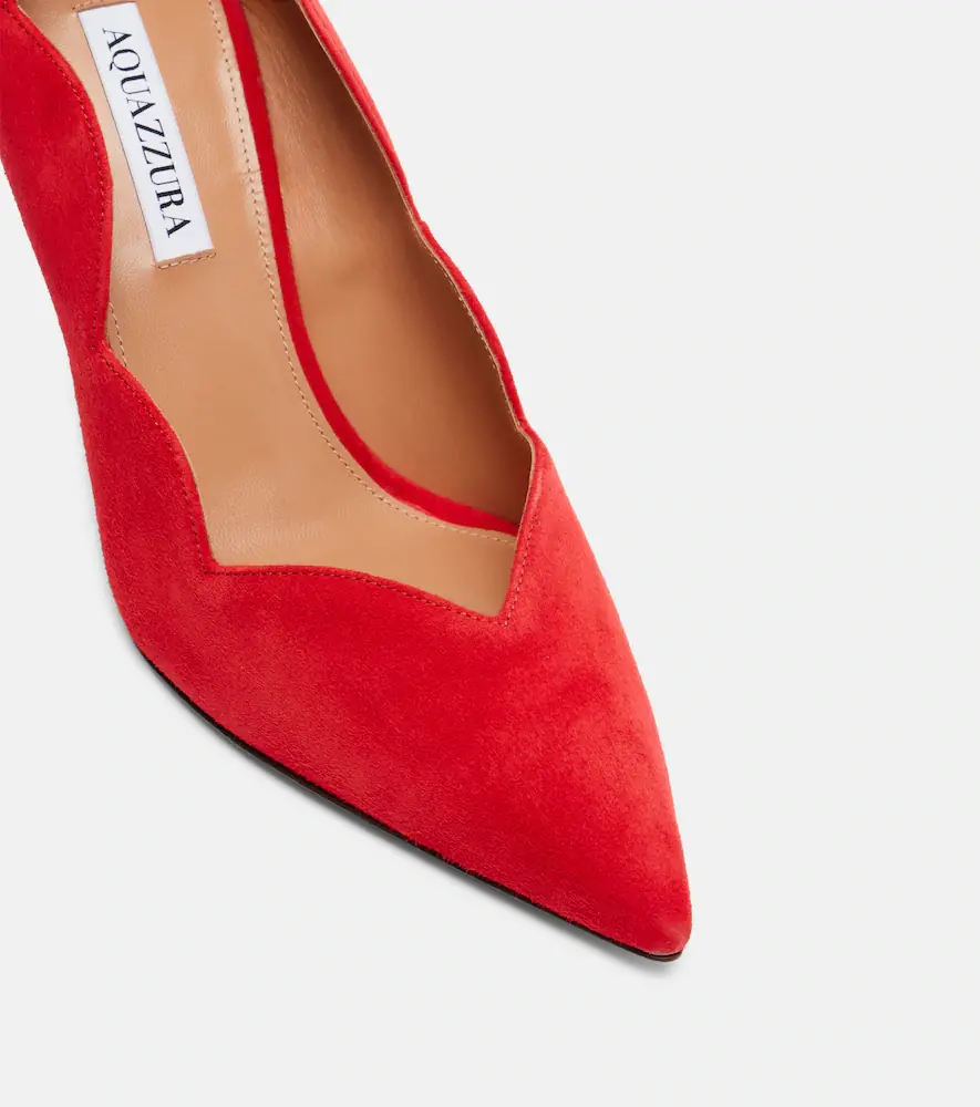 Aquazzura Petal 85 suede pumps | Thumbnail 2