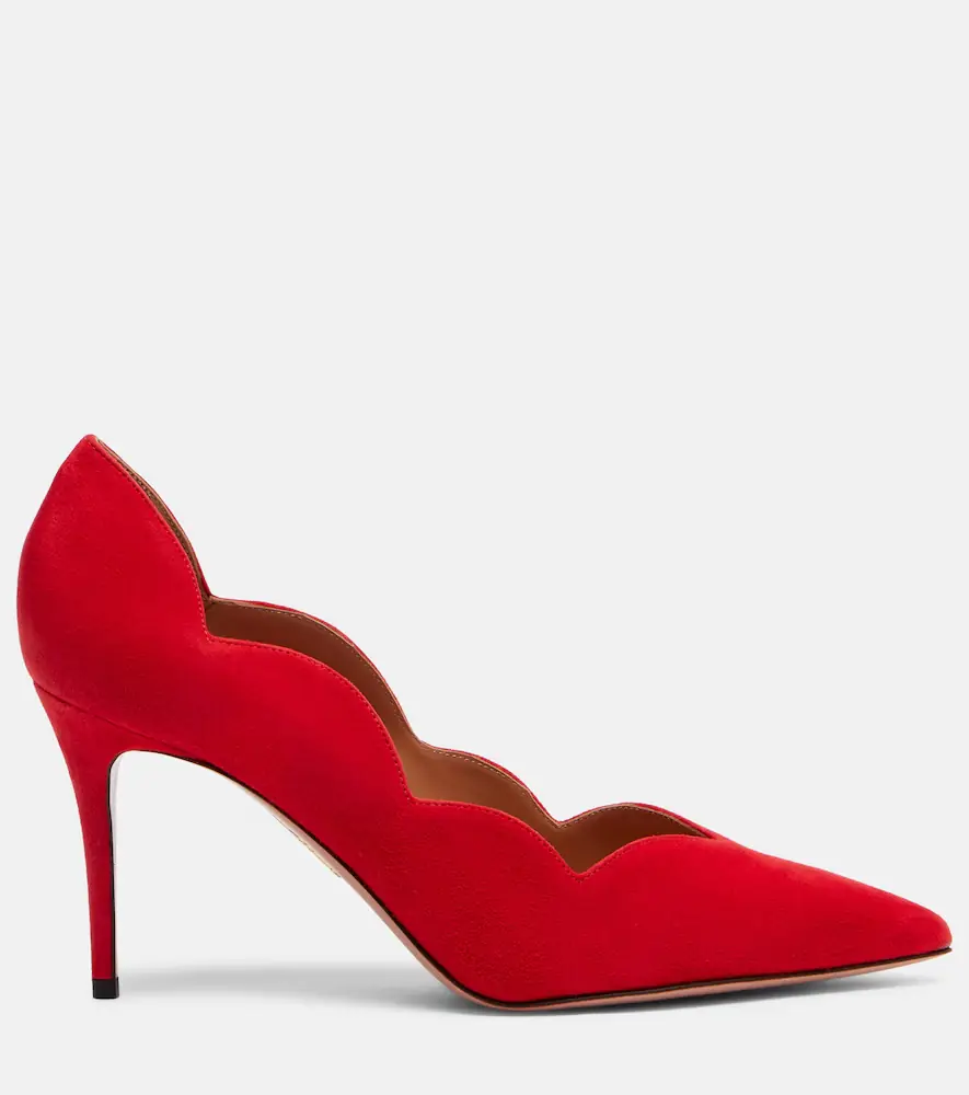 Aquazzura Petal 85 suede pumps | Thumbnail 3