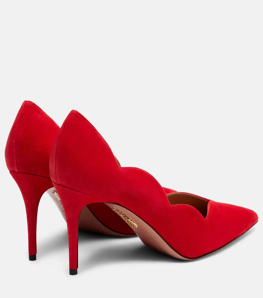 Aquazzura Petal 85 suede pumps | Thumbnail 4