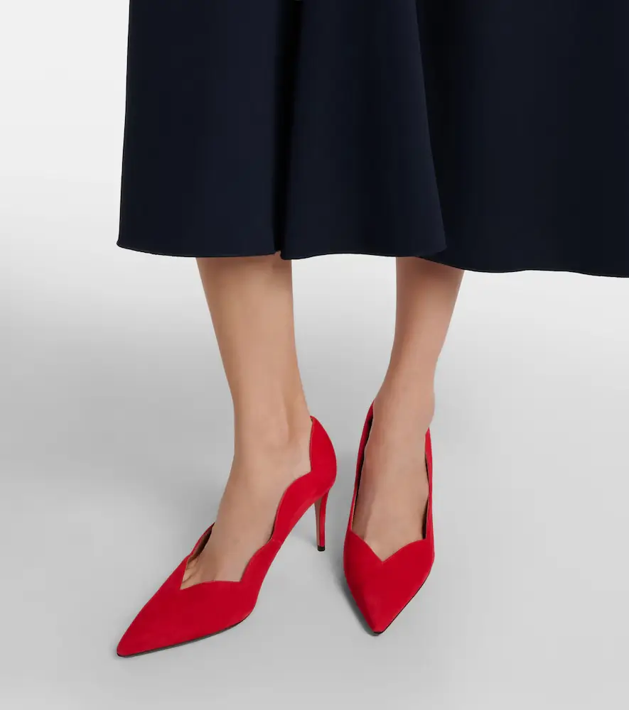 Aquazzura Petal 85 suede pumps | Thumbnail 6