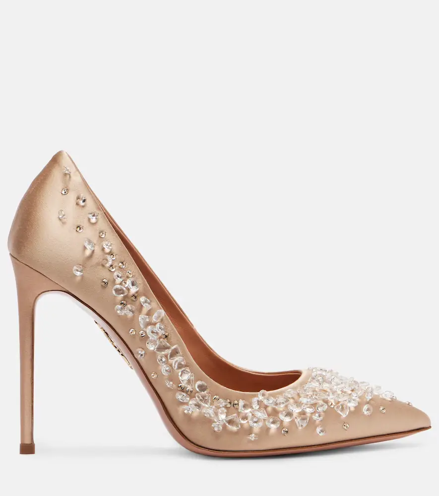 Aquazzura Constellation embellished satin pumps | Thumbnail 2 Aquazzura Constellation embellished satin pumps | Thumbnail 2