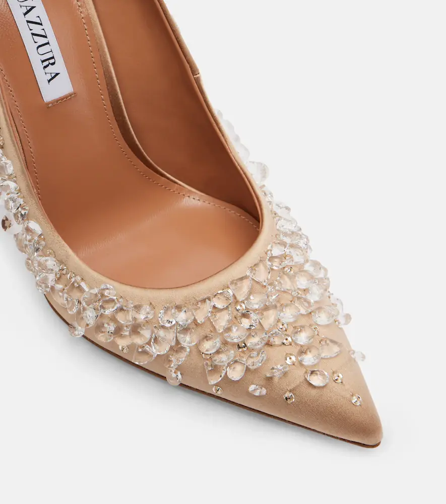 Aquazzura Constellation embellished satin pumps | Thumbnail 3 Aquazzura Constellation embellished satin pumps | Thumbnail 3