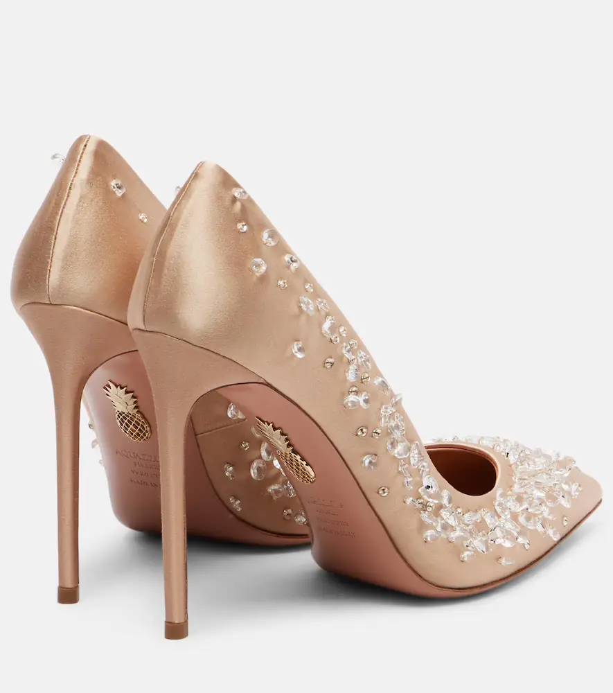 Aquazzura Constellation embellished satin pumps | Thumbnail 4 Aquazzura Constellation embellished satin pumps | Thumbnail 4