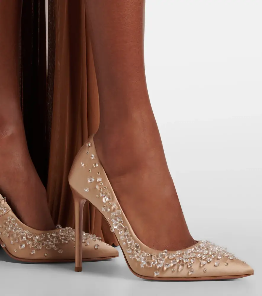 Aquazzura Constellation embellished satin pumps | Thumbnail 5 Aquazzura Constellation embellished satin pumps | Thumbnail 5