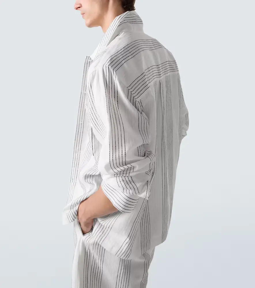 Commas Textured Striped cotton overshirt | Thumbnail 2 Commas Textured Striped cotton overshirt | Thumbnail 2