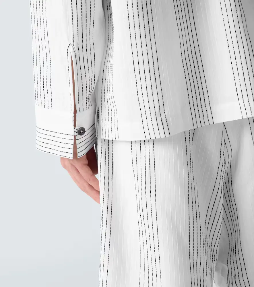 Commas Textured Striped cotton overshirt | Thumbnail 6 Commas Textured Striped cotton overshirt | Thumbnail 6