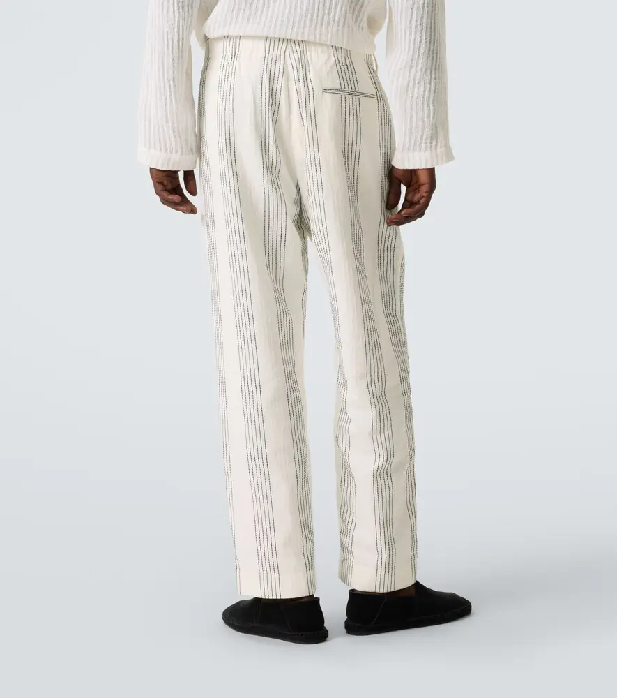 Commas Textured Striped cotton straight pants | Thumbnail 5 Commas Textured Striped cotton straight pants | Thumbnail 5