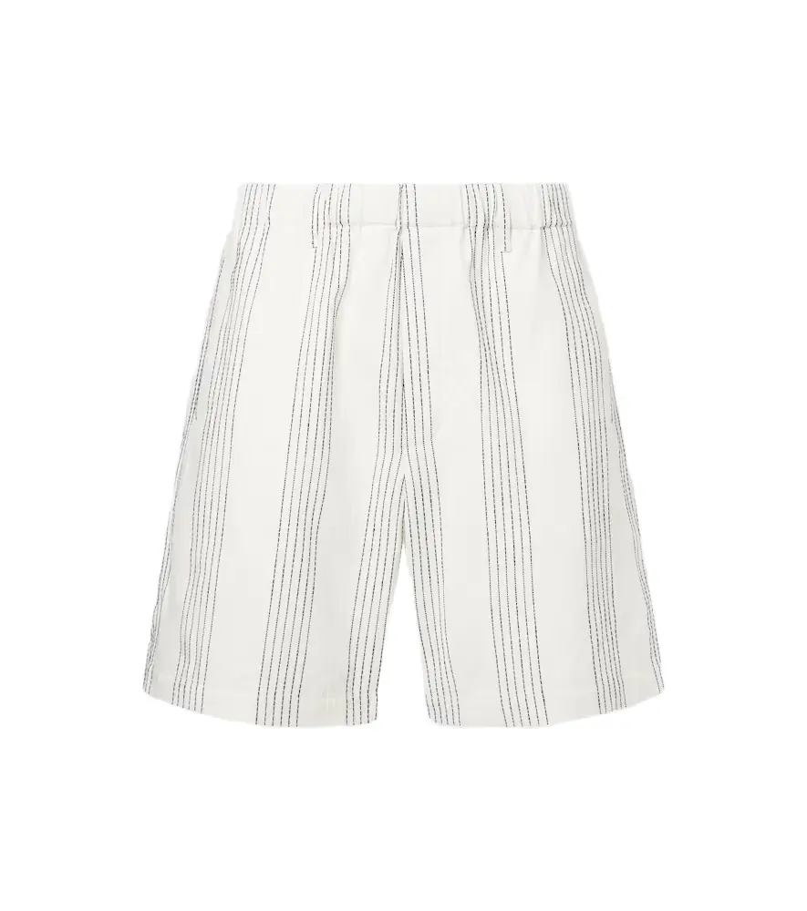Commas Textured Striped cotton Bermuda shorts | Image 1 Commas Textured Striped cotton Bermuda shorts | Image 1