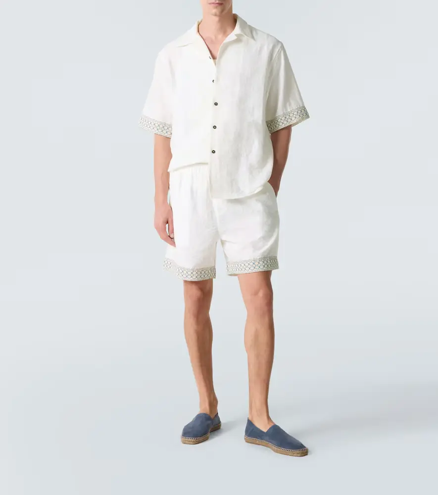 Commas Crochet-trimmed bowling shirt | Thumbnail 2 Commas Crochet-trimmed bowling shirt | Thumbnail 2