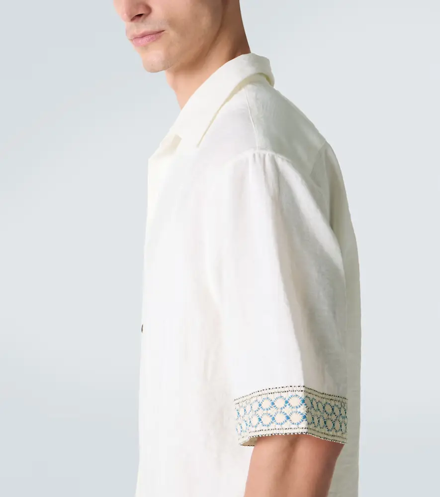Commas Crochet-trimmed bowling shirt | Thumbnail 3 Commas Crochet-trimmed bowling shirt | Thumbnail 3