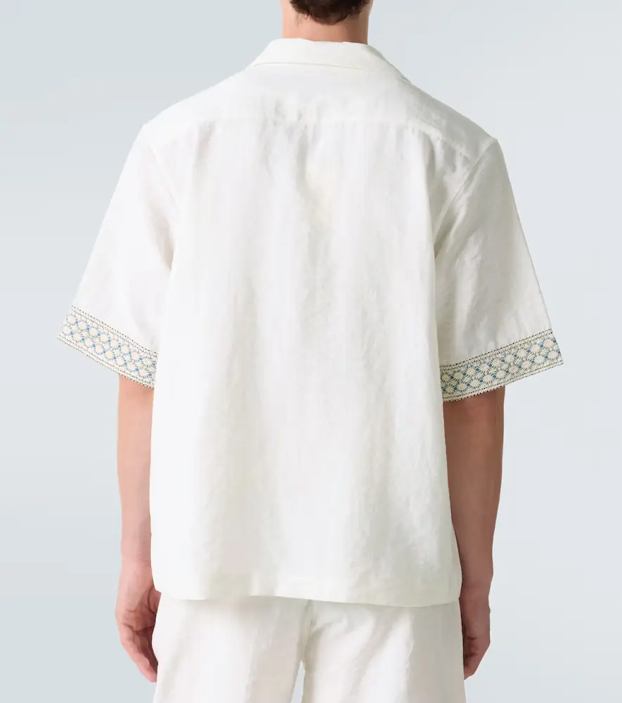 Commas Crochet-trimmed bowling shirt | Thumbnail 5 Commas Crochet-trimmed bowling shirt | Thumbnail 5