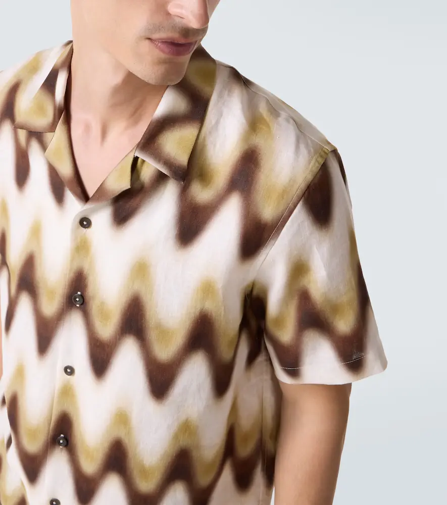 Commas Printed linen bowling shirt | Thumbnail 3