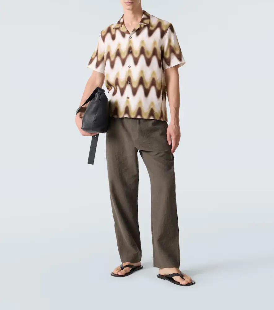 Commas Printed linen bowling shirt | Thumbnail 4