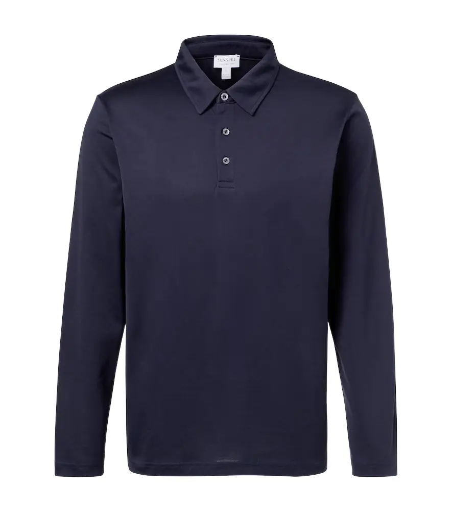 Sunspel Cotton jersey polo shirt | Image 1 Sunspel Cotton jersey polo shirt | Image 1