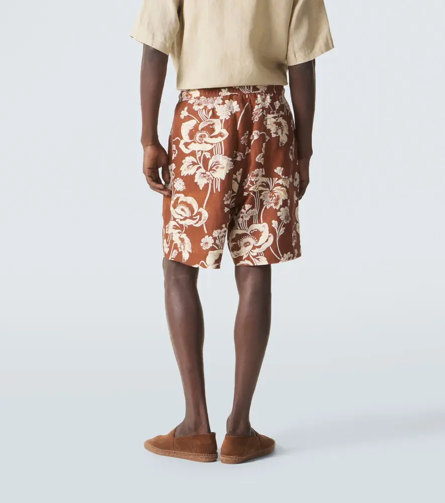Commas Floral linen Bermuda shorts | Thumbnail 4 Commas Floral linen Bermuda shorts | Thumbnail 4