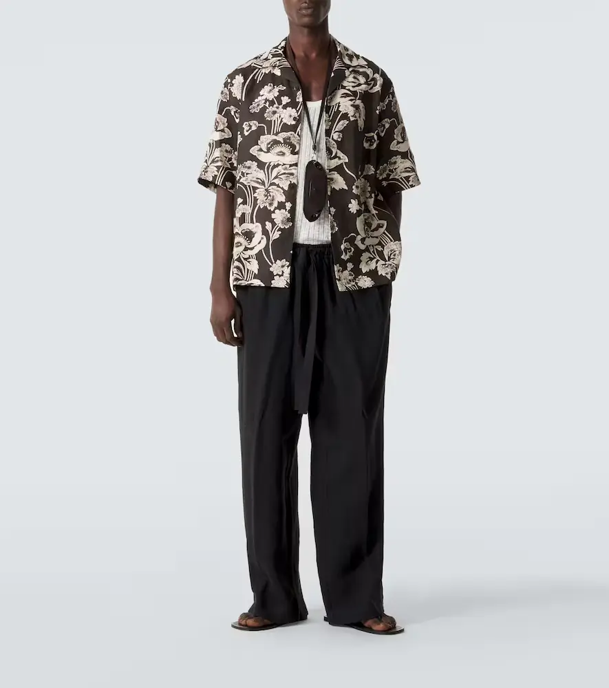 Commas Floral linen bowling shirt | Thumbnail 4
