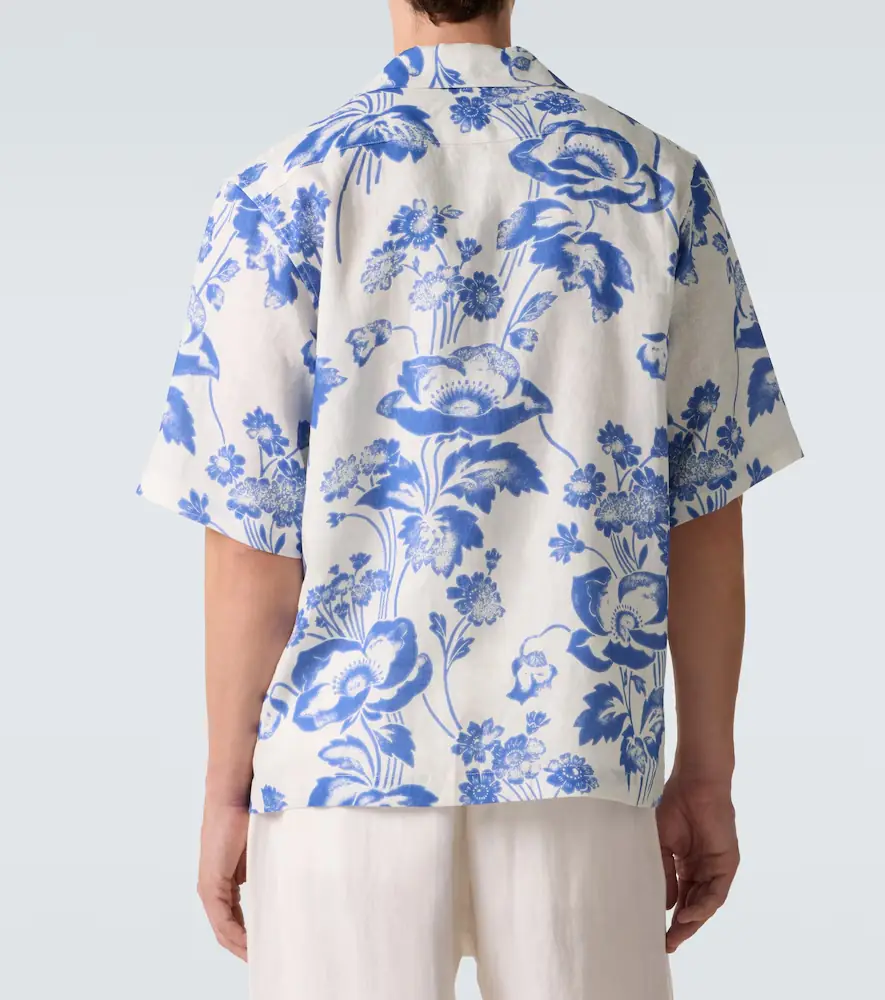 Commas Floral linen bowling shirt | Thumbnail 2 Commas Floral linen bowling shirt | Thumbnail 2