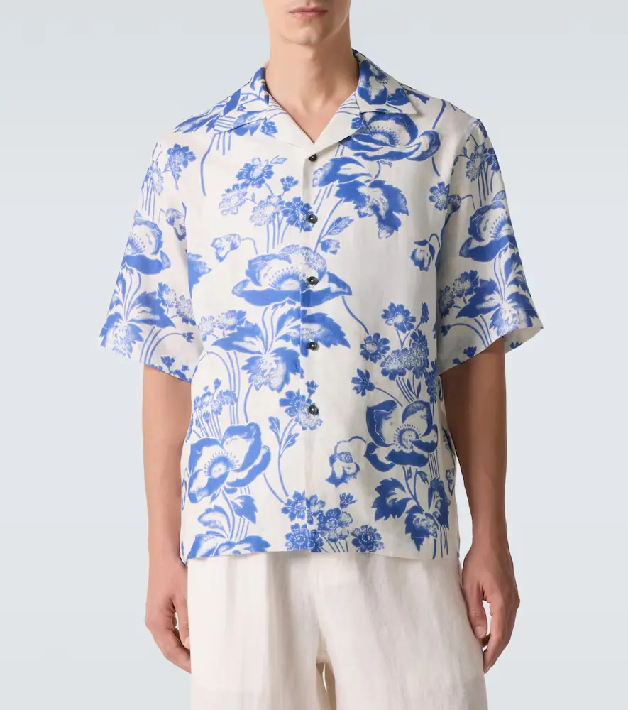 Commas Floral linen bowling shirt | Thumbnail 3 Commas Floral linen bowling shirt | Thumbnail 3