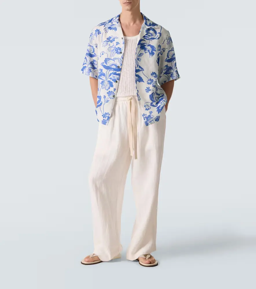 Commas Floral linen bowling shirt | Thumbnail 5 Commas Floral linen bowling shirt | Thumbnail 5