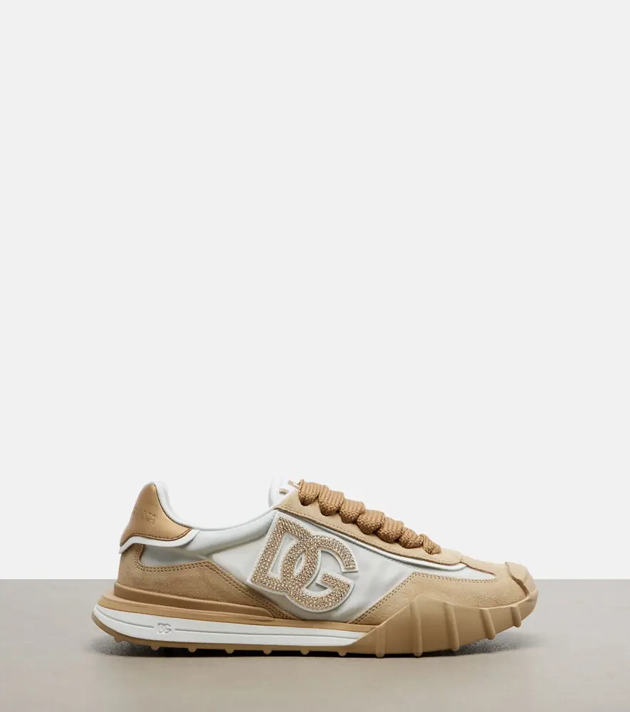 Dolce & Gabbana DG Athletic suede-trimmed sneakers | Thumbnail 3 Dolce & Gabbana DG Athletic suede-trimmed sneakers | Thumbnail 3