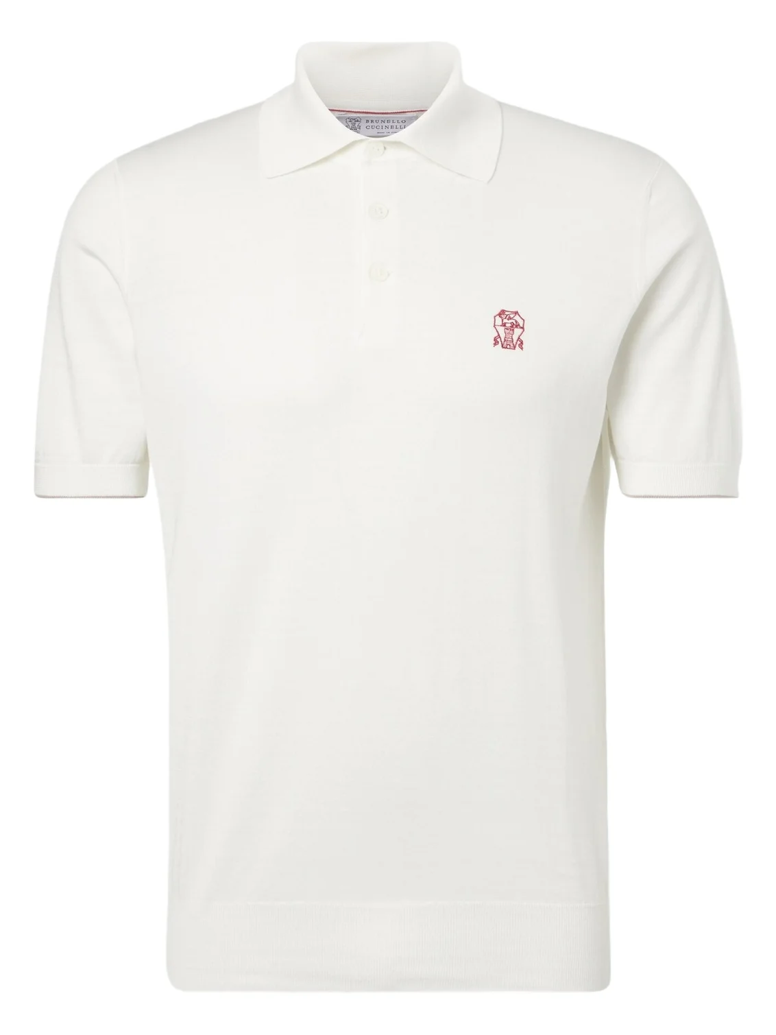 Embroidered cotton piqué polo shirt Embroidered cotton piqué polo shirt