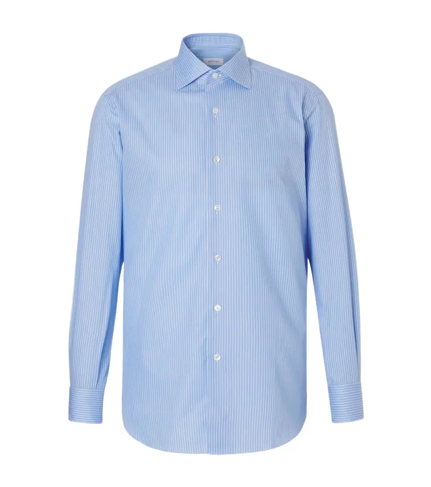 Brioni Striped cotton poplin shirt | Image 1 Brioni Striped cotton poplin shirt | Image 1