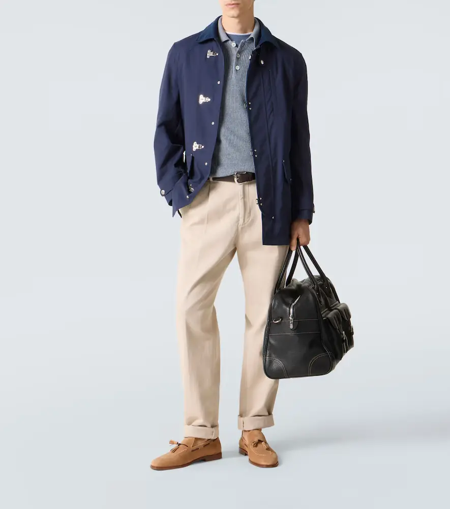Brunello Cucinelli Linen and cotton polo shirt | Thumbnail 3