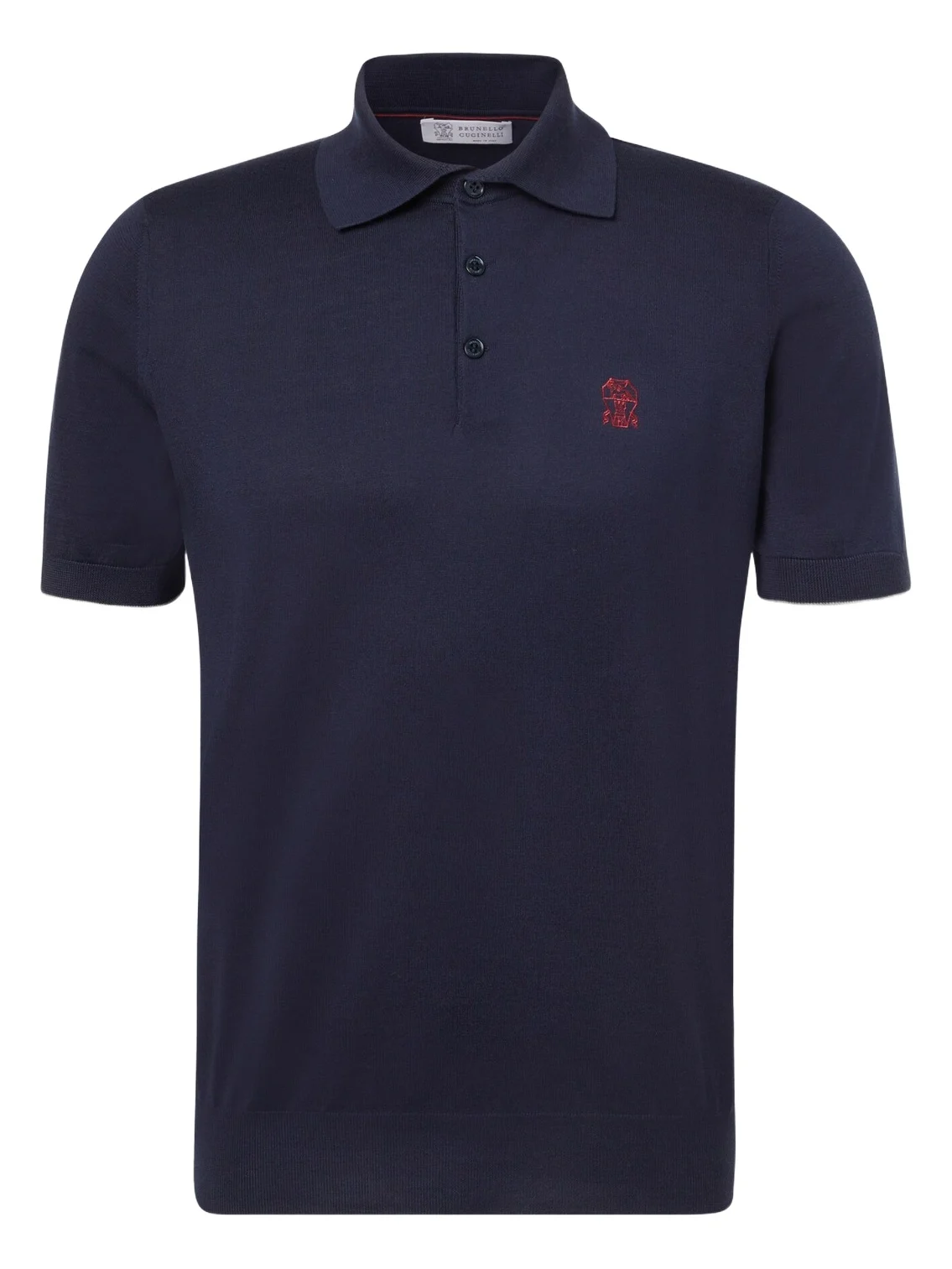 Embroidered cotton piqué polo shirt