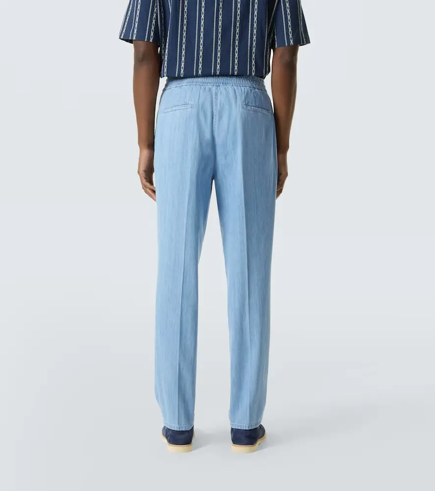 Brunello Cucinelli Pleated cotton straight pants | Thumbnail 2 Brunello Cucinelli Pleated cotton straight pants | Thumbnail 2