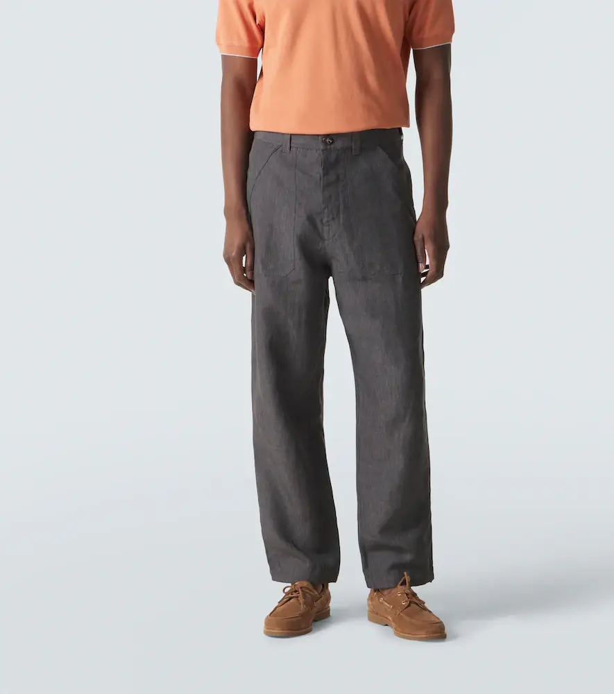Brunello Cucinelli Linen straight pants | Thumbnail 2 Brunello Cucinelli Linen straight pants | Thumbnail 2