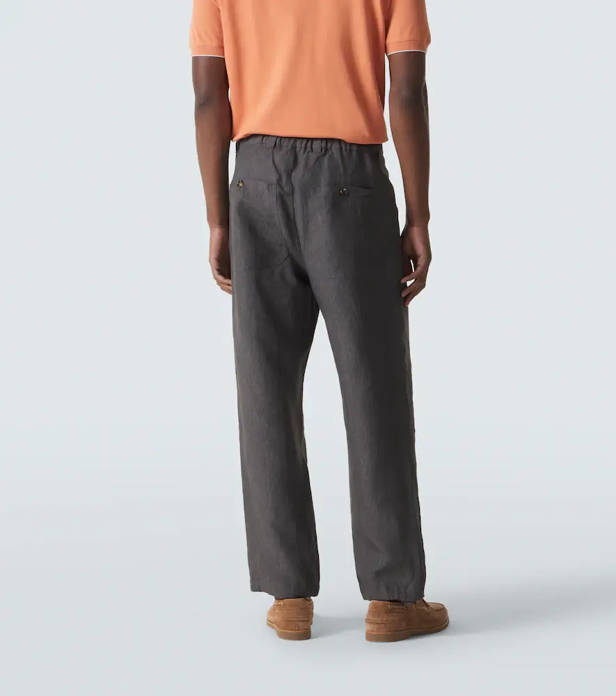 Brunello Cucinelli Linen straight pants | Thumbnail 4 Brunello Cucinelli Linen straight pants | Thumbnail 4