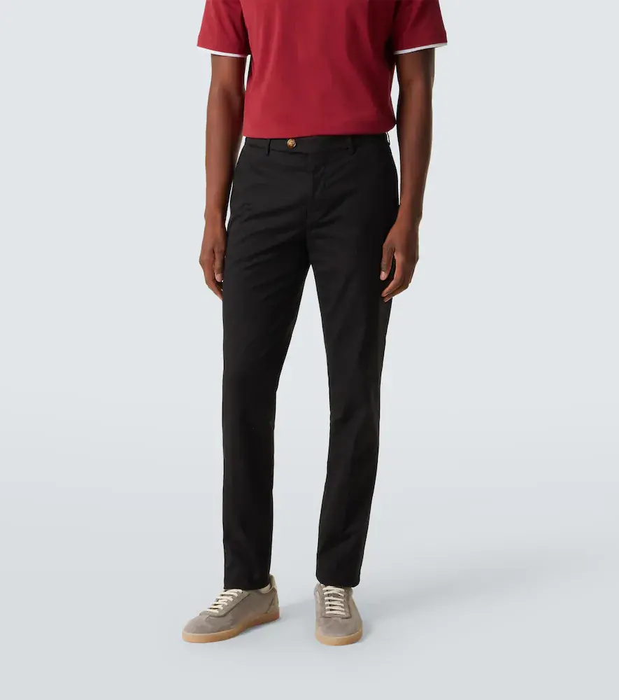 Brunello Cucinelli Cotton-blend slim pants | Thumbnail 2 Brunello Cucinelli Cotton-blend slim pants | Thumbnail 2