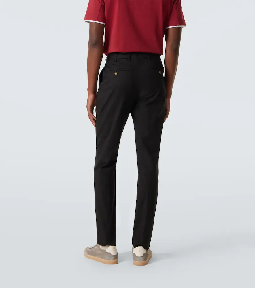 Brunello Cucinelli Cotton-blend slim pants | Thumbnail 3 Brunello Cucinelli Cotton-blend slim pants | Thumbnail 3