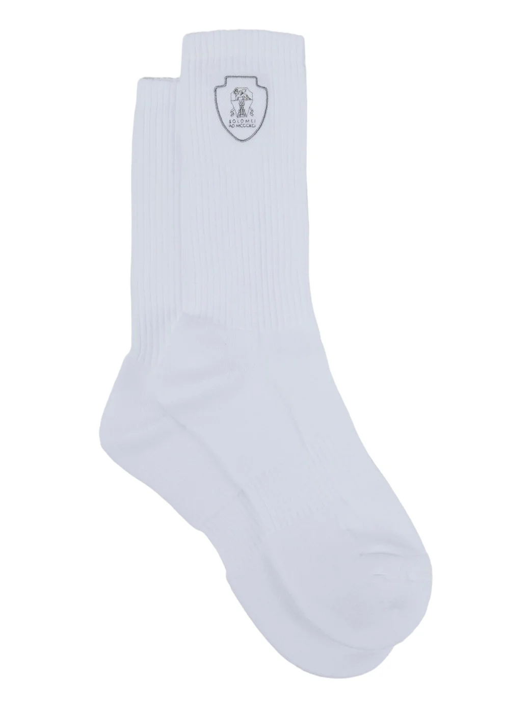 Brunello Cucinelli Logo ribbed-knit cotton-blend socks