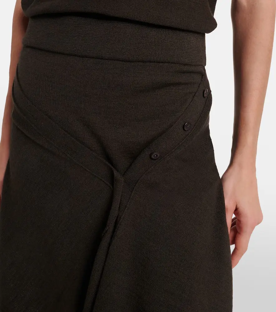 Lemaire Asymmetric wool-blend miniskirt | Thumbnail 2