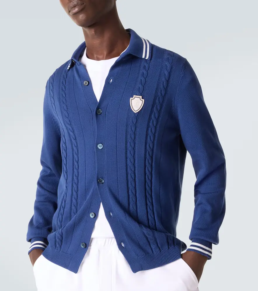 Brunello Cucinelli Cable-knit embroidered cotton cardigan | Thumbnail 5